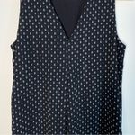 H&M NWT  Navy Sleeveless Printed V-Neck Dress Black White Tie Back Size 6 Photo 3