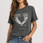 ANINE BING  Lili Eagle Graphic Tee Gray Large Photo 0