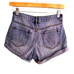 Bullhead High Rise Short Size 24 Light Wash Denim Distressed Jean Shorts Cuffed Blue Photo 1