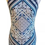 White House | Black Market Reversible Reversible Scarf-Print Knit Sheath Dress M Photo 9