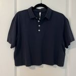 Fabletics NWT Classic Navy Boxy Short Sleeve Polo Shirt Size Medium Photo 10