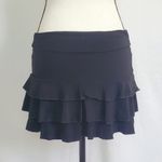 Vintage Voila Ruffle Mini Skirt Black Size M Photo 3