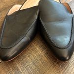 Madewell  Black Leather Women's Clogs Size 7 1/2 Pointed Toe Photo 2