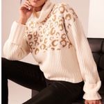 Nine West  Leopard Print Turtleneck Sweater Photo 1