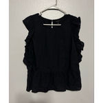 Who What Wear Who What Where Butterfly Sleeves Eyelet Embroidered Black Top Photo 5