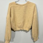 No Boundaries Cropped Cream Sweater Photo 1