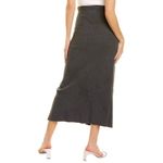 Splendid NWT Rumi Ribbed Midi Knot Skirt Charcoal Grey Side Slit Size Large Photo 5