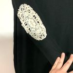 Vanilla Bay Black tunic length dress lace elbow patches small Photo 5