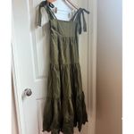 Jason Wu Jason‎ Wu Women's New Army Green Maxi Dress Size Small Ruffle Bohemian Photo 5