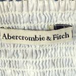 Abercrombie & Fitch Blue and White Floral Puff Sleeve Crop Top Sz XL Photo 3