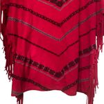 Ruff Hewn Red V-Neck Fringed Sweater top sleeveless 1X Photo 3