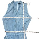 Style Envy Light Blue Denim Sleeveless Chambray Pockets Low Cut Top Size Small Size M Photo 6