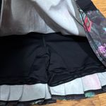 Lululemon Black and Floral Pleated Tennis Skort Photo 2