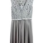 David's Bridal Women's Short Light Grey Sleeveless Dress Photo 1