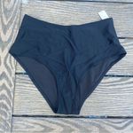 Aerie NWT  size medium black high rise bikini bottom swim cheeky Photo 3