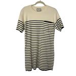 Tuckernuck Breton Stripe Sweater Dress Small Ivory Navy Coastal Preppy Casual Photo 2