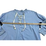 Aerie  lace up light blue sweatshirt size small Photo 7