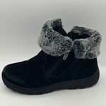 Khombu  Womens Faux Fur Ankle Boots Size 8M Leather Upper Black Photo 5