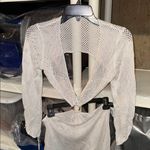 White Mesh crochet beach cover up Women's Dress Size undefined Photo 1