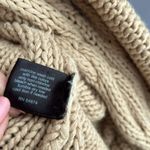 The Limited  vintage tan linen and cotton chunky cable knit open front cardigan Photo 4