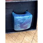 None Square Blue Resin size 8 Statement Ring In Gift Box Photo 9