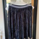 ZARA  Blue Velvet Pleated Skirt Photo 1