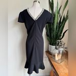 Vintage Betsey Johnson Black Pearl Trim Cocktail Dress Size 18W Photo 1