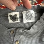 Vtg 90s The Disney Tigger Waffle Knit Henley Shirt Large Long Sleeve Gray Photo 3