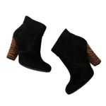 Guess Black Velvet Ankle Boot Animal Print Pony Hair Heel Size 8 Booties GGEMIT Photo 4