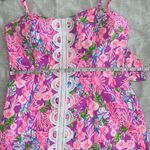 Lilly Pulitzer Lilly Pultizer Shelli Stretch Midi Dress Amethyst Embroidered Pink Size 6 Photo 8