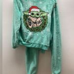 Star Wars Disney  Size S Green X-MAS GROGU Holiday Juniors Sweatsuit. Preloved Photo 0
