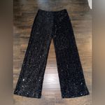 NWT Black Velvet Carter Sequin Pants Size 6 Photo 1