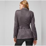 White House | Black Market Stormy Gray Ultra Suede Safari Jacket Large Photo 1