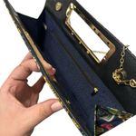 Multicolor Butterfly Rectangular Convertible Clutch Crossbody Purse Wedding Blue Photo 4