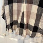 Soft Surroundings  Neutral‎ Plaid Button Up Zipper Detail Back Size Large Photo 5