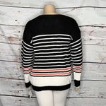 LuLaRoe  NWT Size 3XL Black & White Stripe Crew Neckline Mariah Sweater Top Photo 2