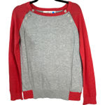 Sparrow Anthropologie Knit Baseball Sweater Grey Pink Size Medium ASOTV Gray Photo 0