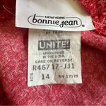 Bonnie Jean Vintage Red Pleated Sundress with Peter Pan Collar and Rose Details Size 14 Photo 2