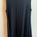 Eileen Fisher  Black Asymmetrical Sleeveless Blouse Size Small Photo 0