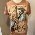 Hooey Lady Luck Graphic Light Brown Tan Short Sleeve T Photo 3