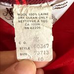 Vintage Canadian made pure virgin wool pleated Plaid Red and Black Skirt Size 10 Photo 4