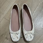 Cole Haan Ballet Flat Shoes Vanilla Custard Floral Print Textile, Size 10, NWOT Photo 2