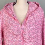 L.L.Bean  pink w/white and black lightweight “Shacket” (shirt/jacket), Large. EUC Photo 2