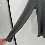Eddie Bauer Gray Mock Neck Half Zip Pullover Knit Sweater Women's Size Medium Photo 2