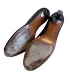 Stuart Weitzman  Black Peep Toe Heels Sandals Leather Perforated Size 8.5 Women's Photo 8