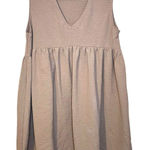 SheIn Size Small S Taupe Light Brown Short Dress Polyester Sleeveless Photo 0