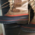 Sorel Used / Worn Beige Tall Tie Up Faux Fur Boots Photo 4