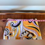 Marciano Orange and Purple Abstract High Low Pleated Flowy Maxi Skirt Size S Photo 8