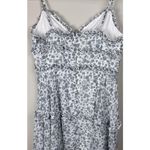 B. Smart  T Strap Sundress Size 13 Floral Mini Babydoll Ruffles Blue & White Photo 3