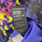Topshop Colorful Abstract Print Strappy Slip Mini Dress Purple Yellow Size 2 Photo 16